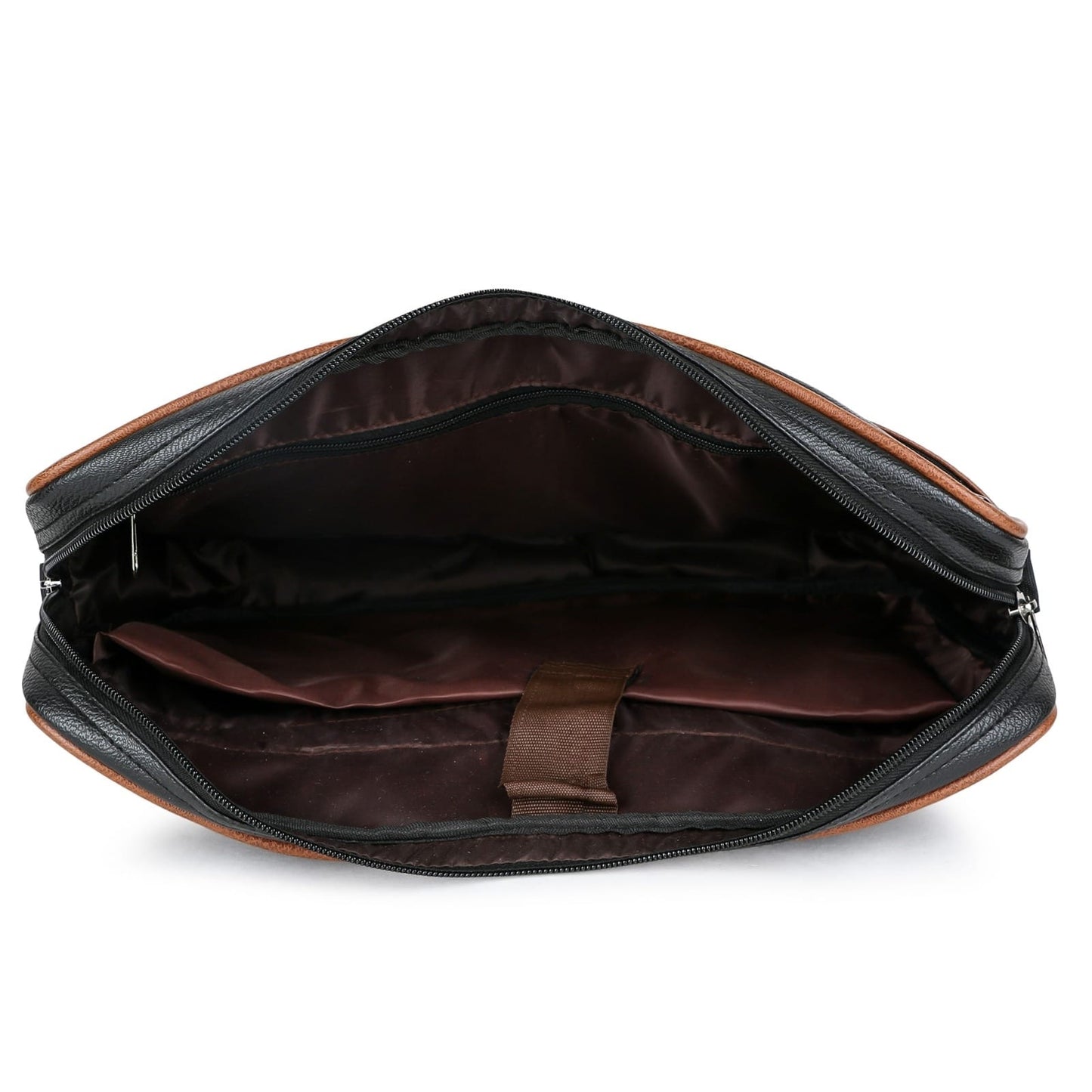 Fashius Black Artificial Leather Laptop Bag