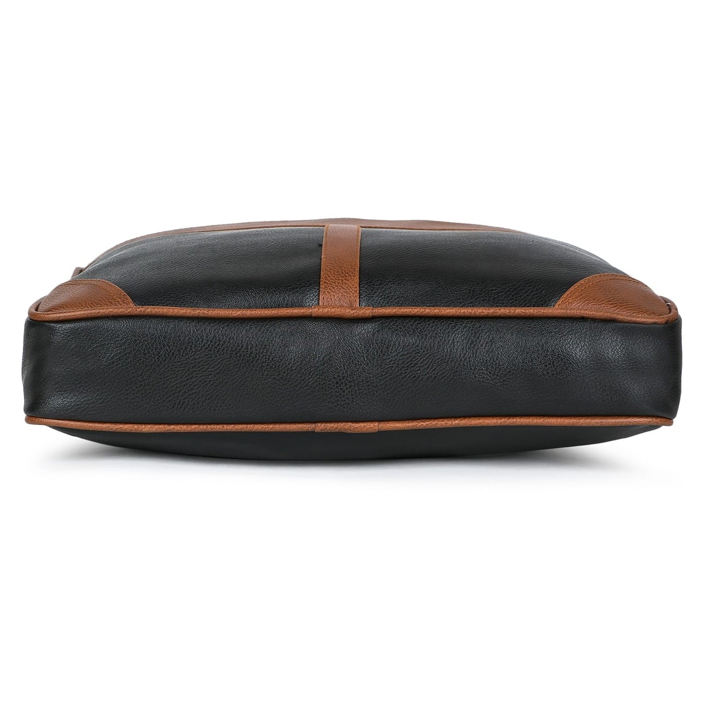 Fashius Black Artificial Leather Laptop Bag
