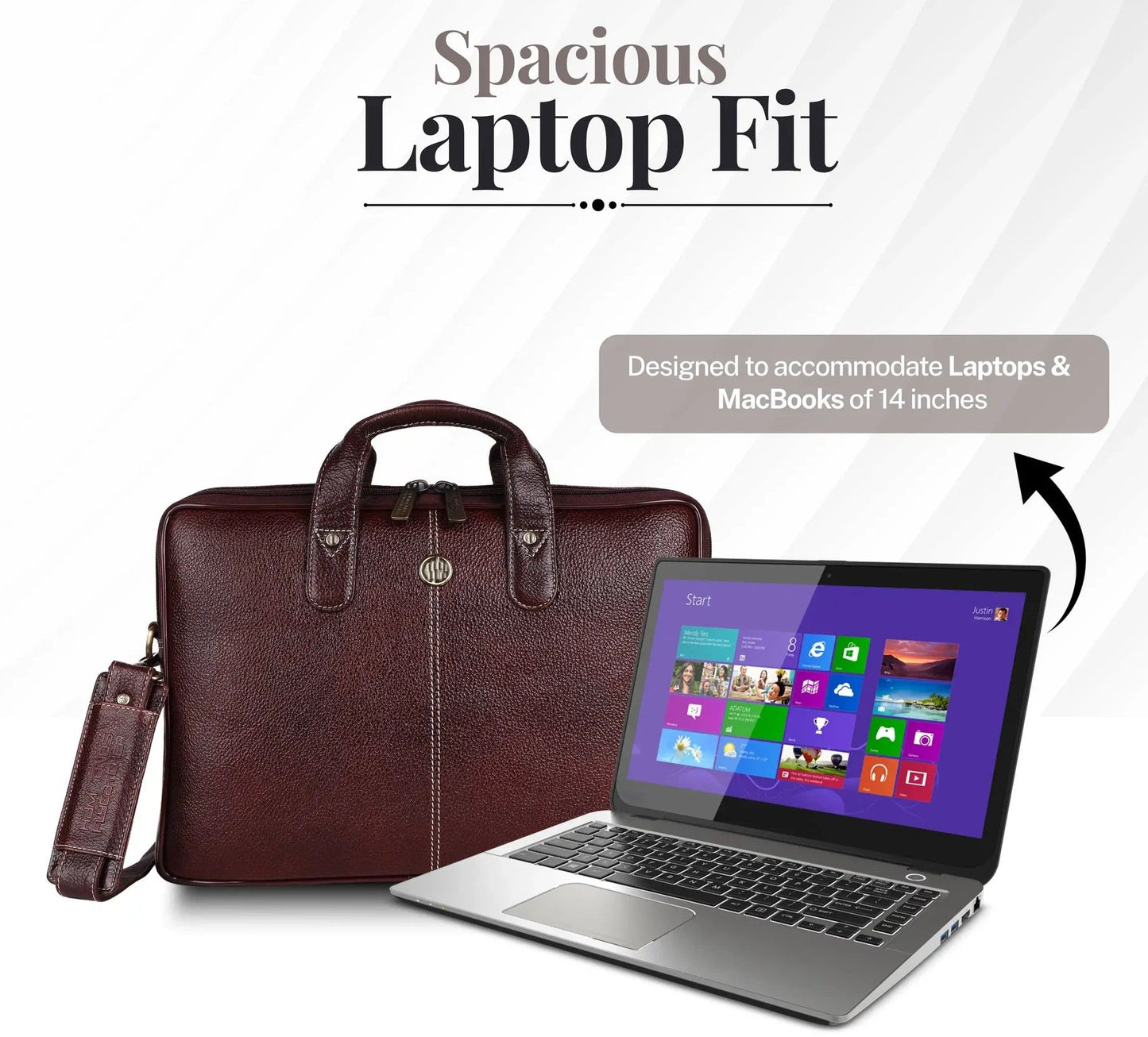 Fashius Genuine Leather Laptop Bag