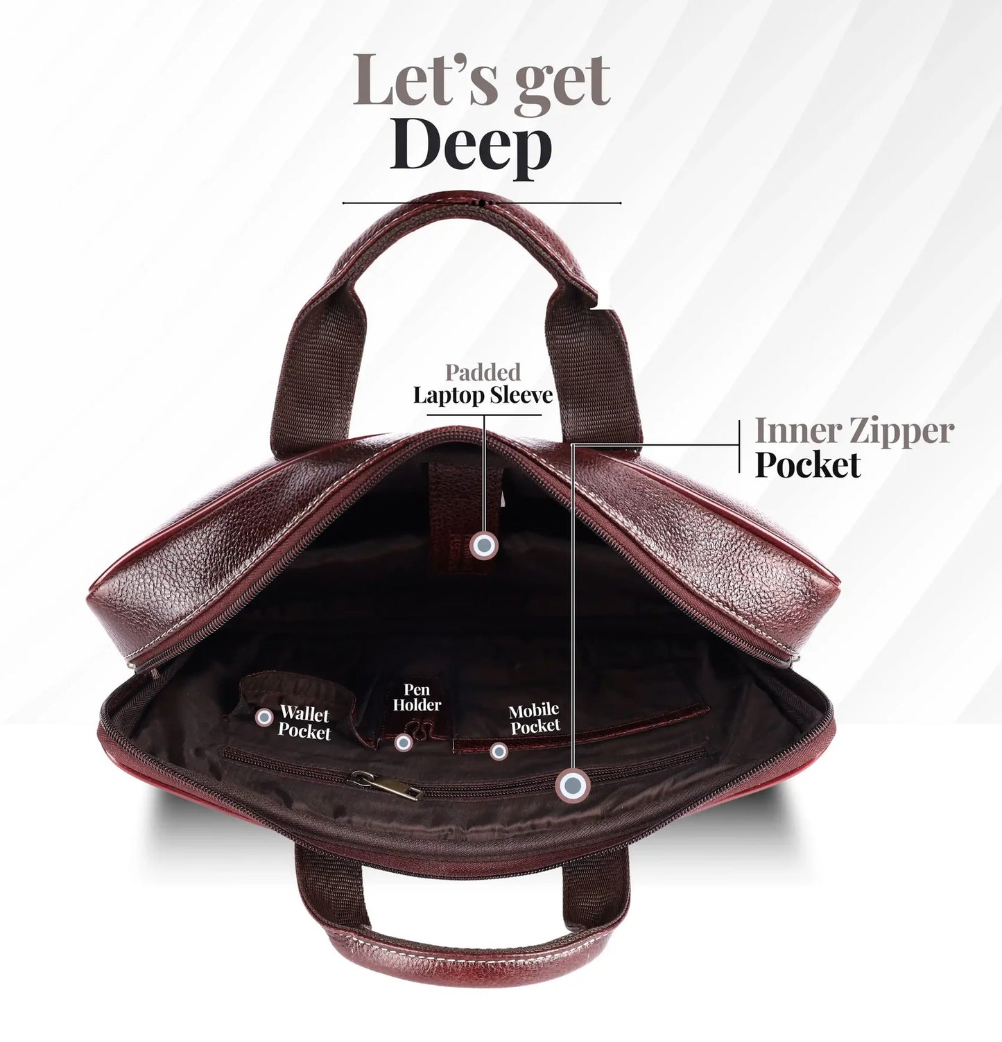 Fashius Genuine Leather Laptop Bag