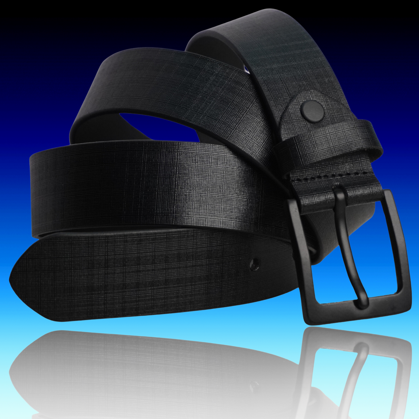 Fashius Men Casual Black Genuine Leather Belt