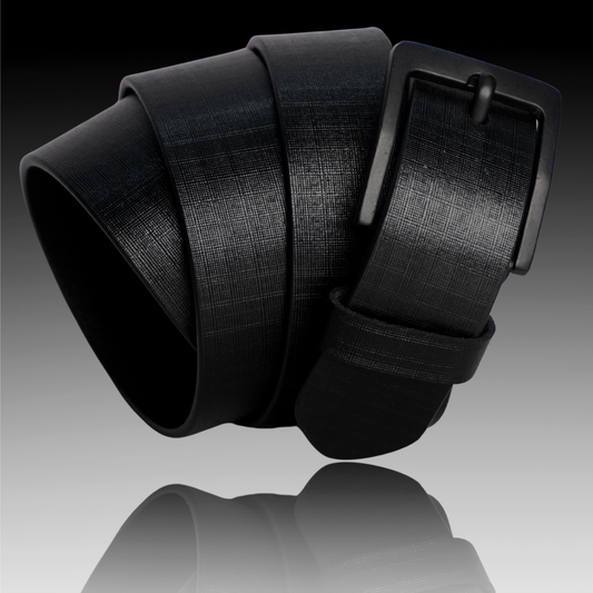 Fashius Men Casual Black Genuine Leather Belt