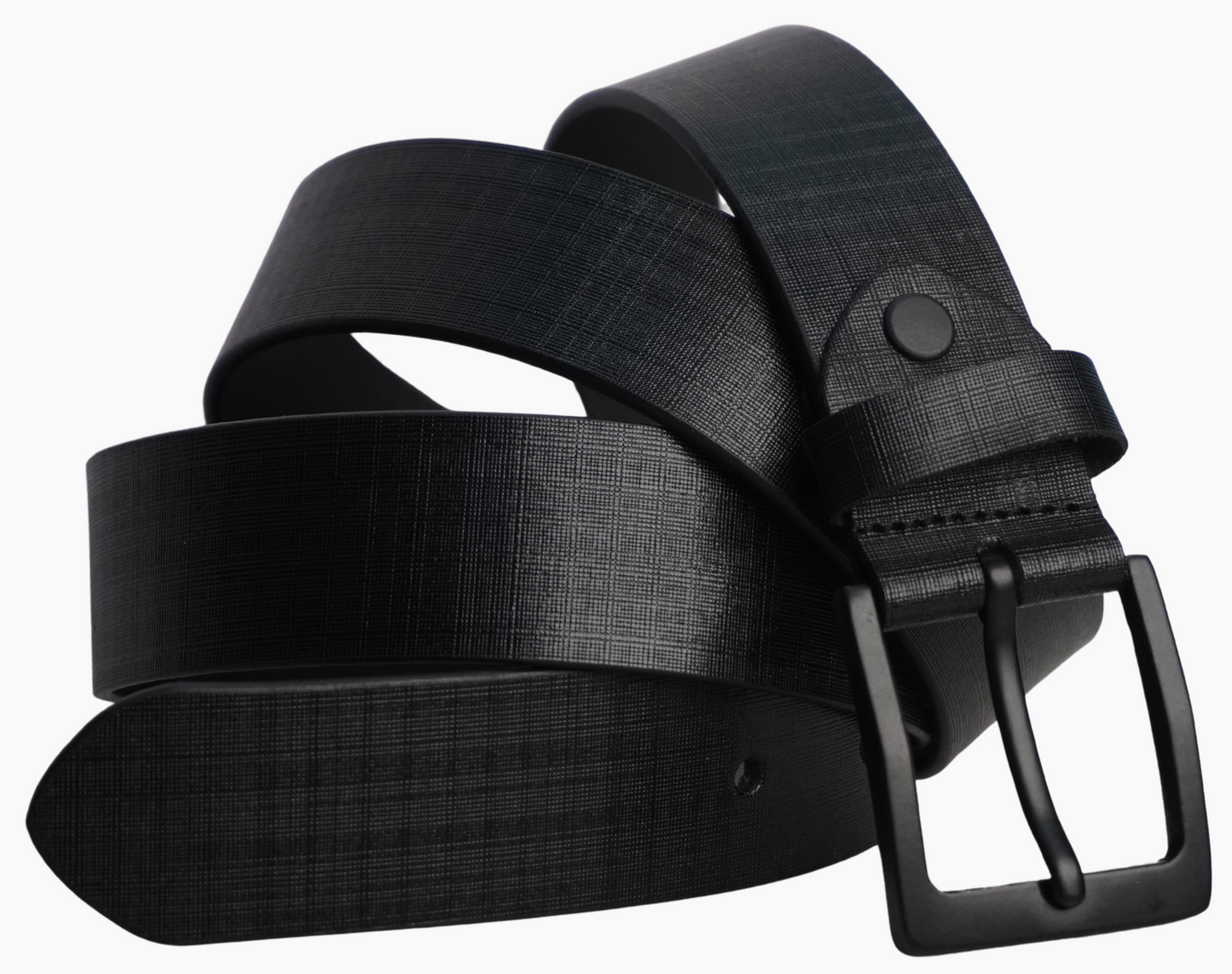 Fashius Men Casual Black Genuine Leather Belt