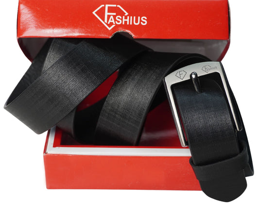 Fashius Men Casual Black Genuine Leather Belt