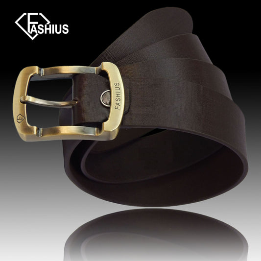 Fashius Men Casual Brown Genuine Leather Belt