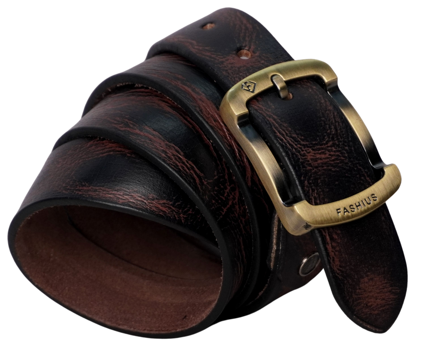 Fashius Men Casual Brown Genuine Leather Belt