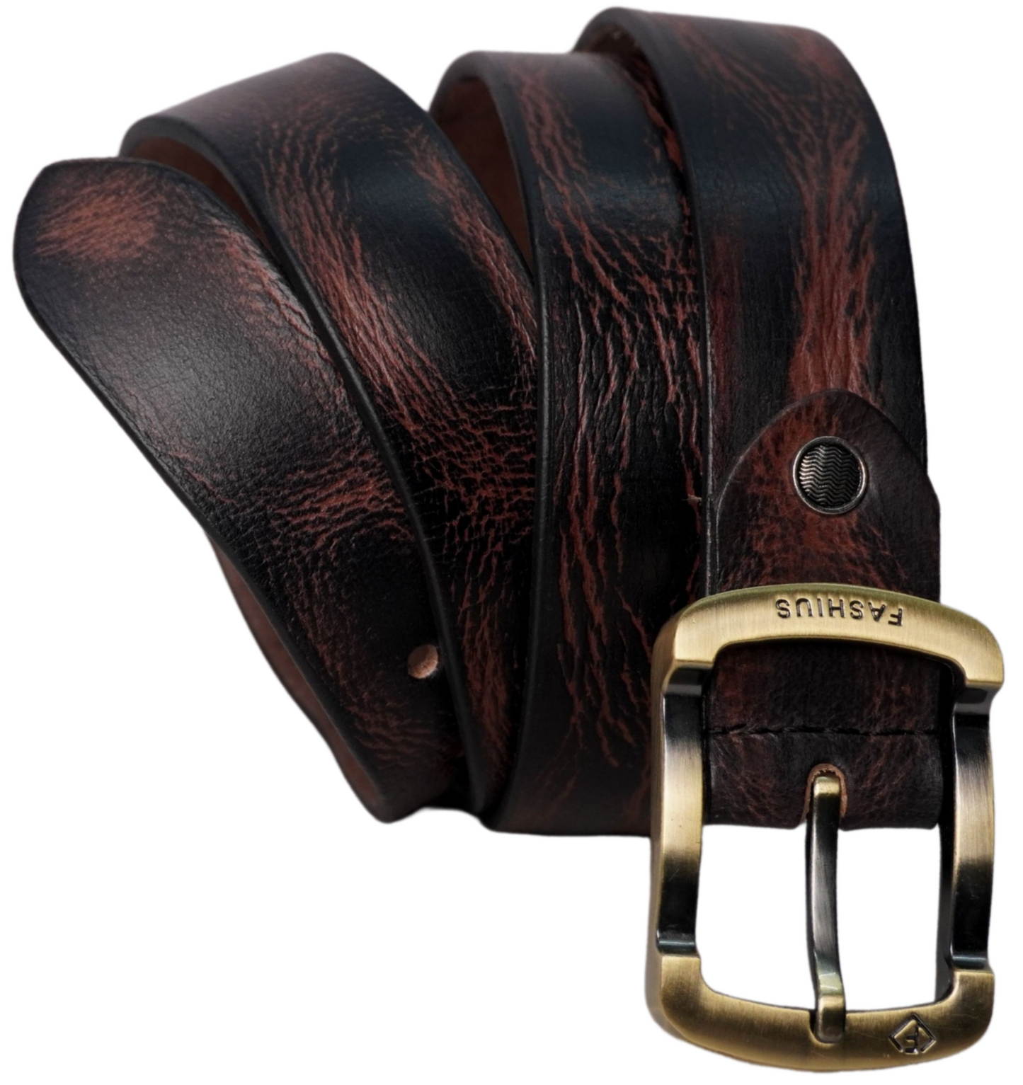 Fashius Men Casual Brown Genuine Leather Belt