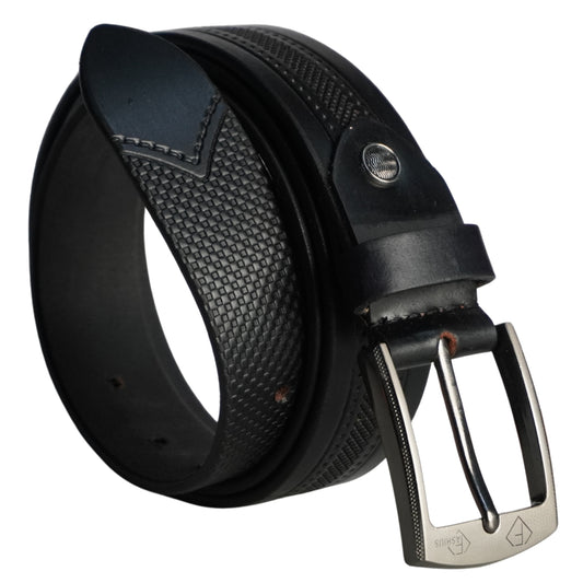 Fashius Men Formal Black Genuine Leather Belt