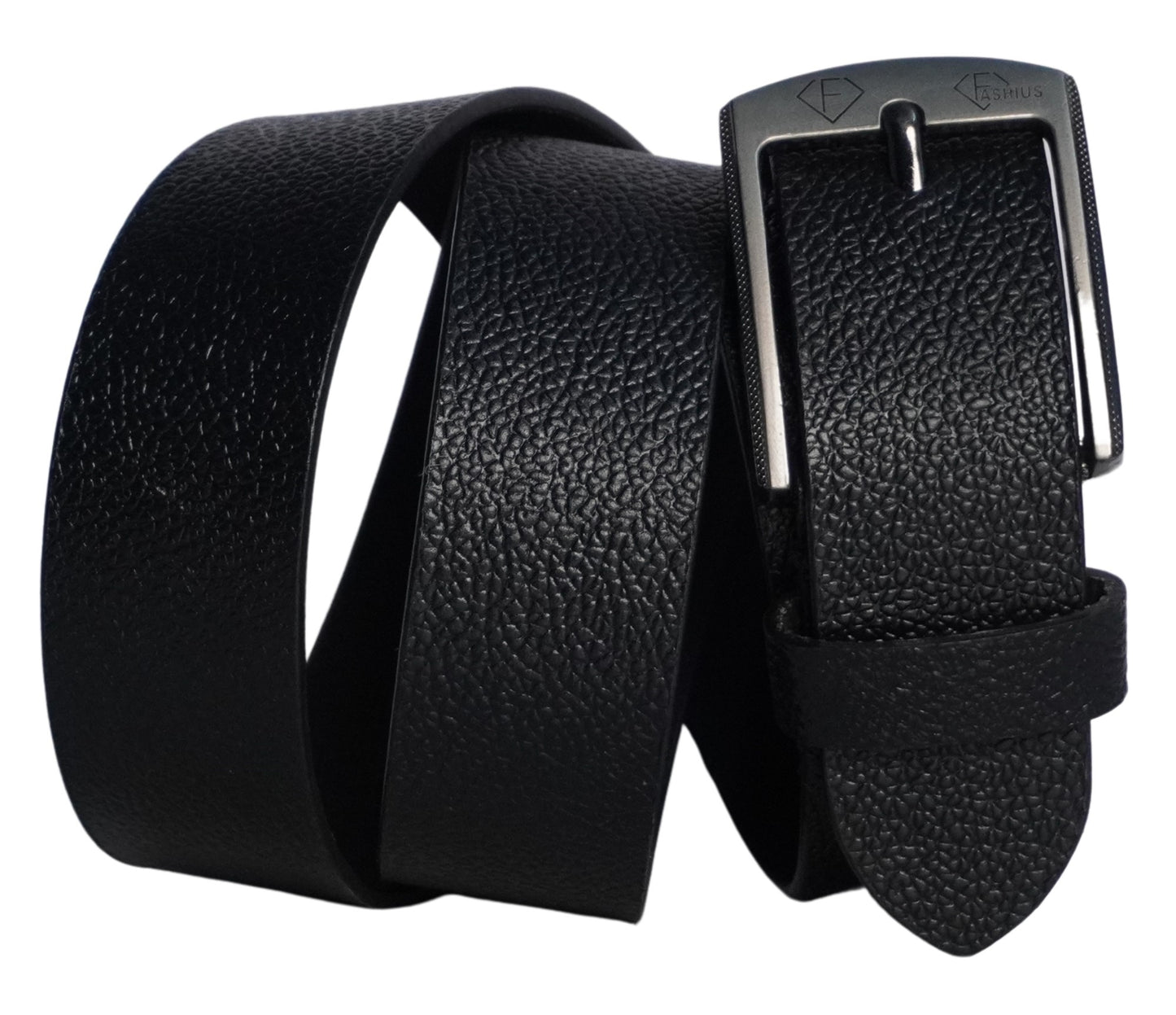 Fashius Men Formal Black Genuine Leather Belt