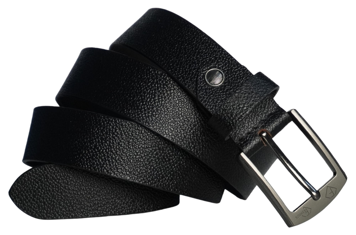 Fashius Men Formal Black Genuine Leather Belt