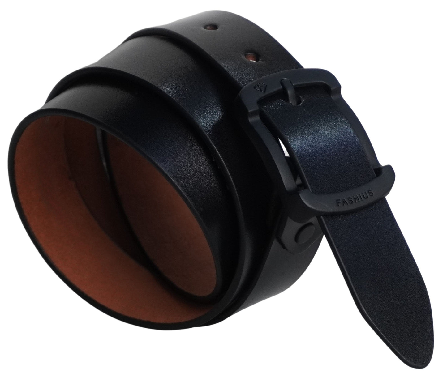 Fashius Men Formal Black Genuine Leather Belt