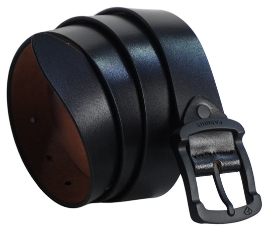 Fashius Men Formal Black Genuine Leather Belt
