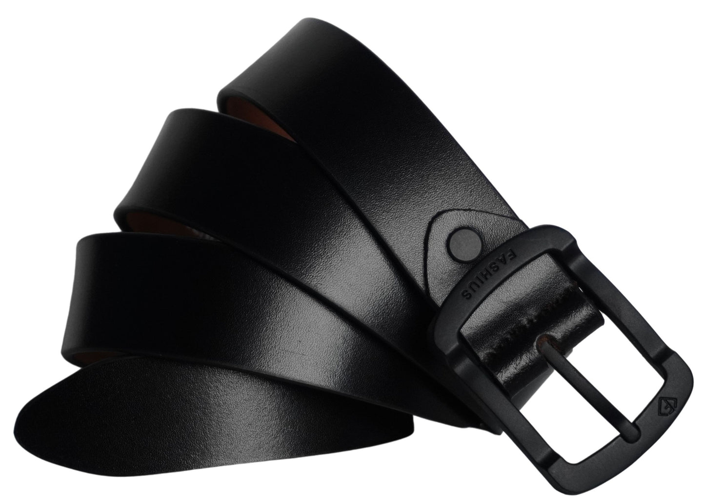 Fashius Men Formal Black Genuine Leather Belt