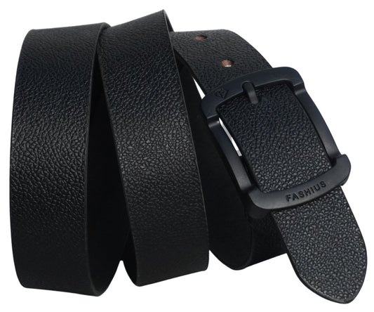 Fashius Men Formal Black Genuine Leather Belt