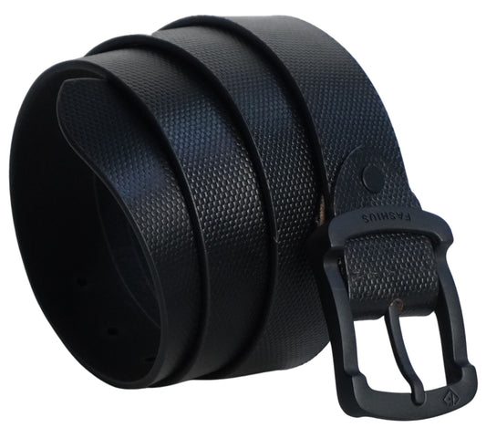 Fashius Men Formal Black Genuine Leather Belt