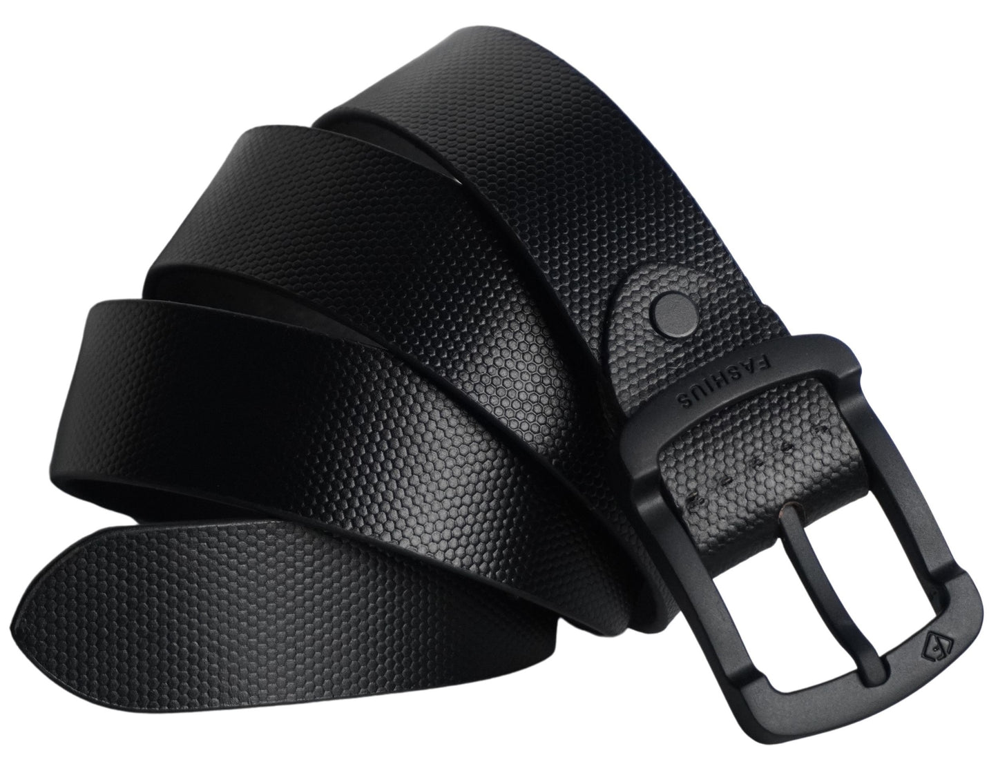 Fashius Men Formal Black Genuine Leather Belt