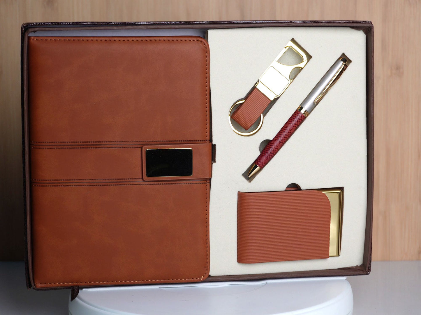 Fashius Corporate Gift Set 4 || Notebook Cardholder Keychain Pen G414