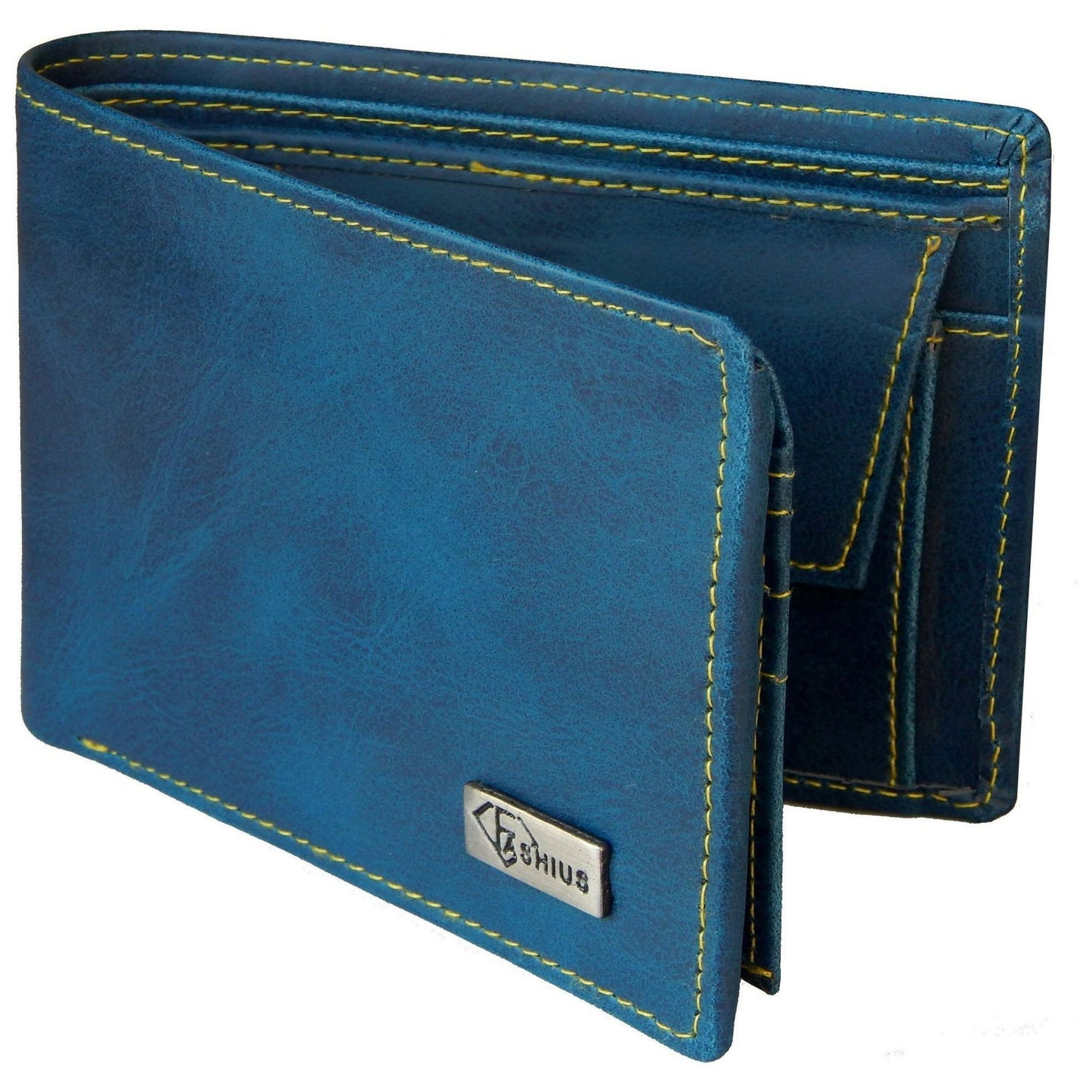 Fashius Men Blue Artificial Leather Wallet (12 Card Slots)