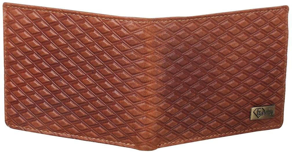 Fashius Men Tan Genuine Leather Wallet