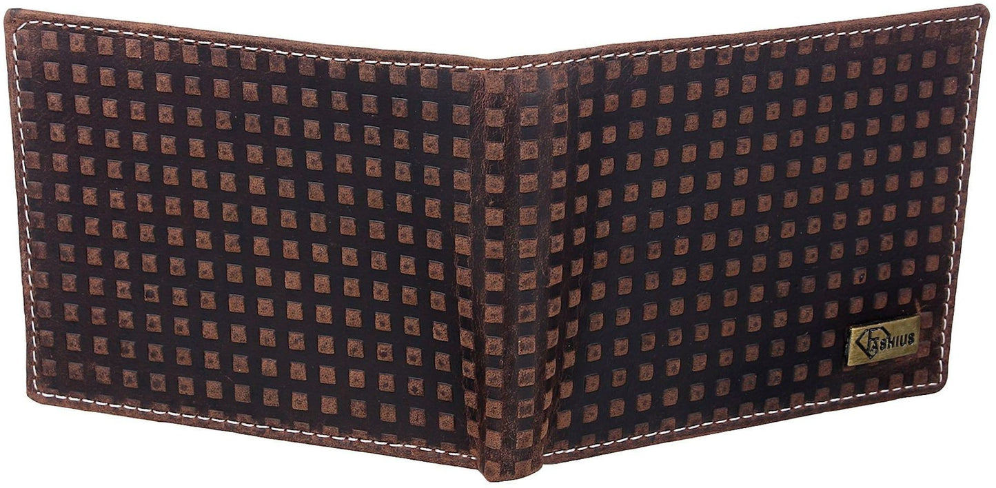 Fashius Men Brown Genuine Leather Wallet