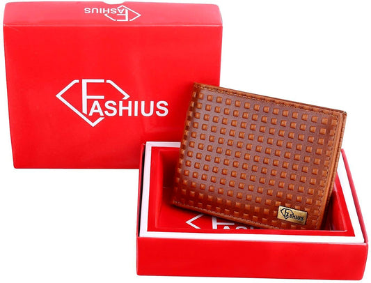 Fashius Men Tan Genuine Leather Wallet