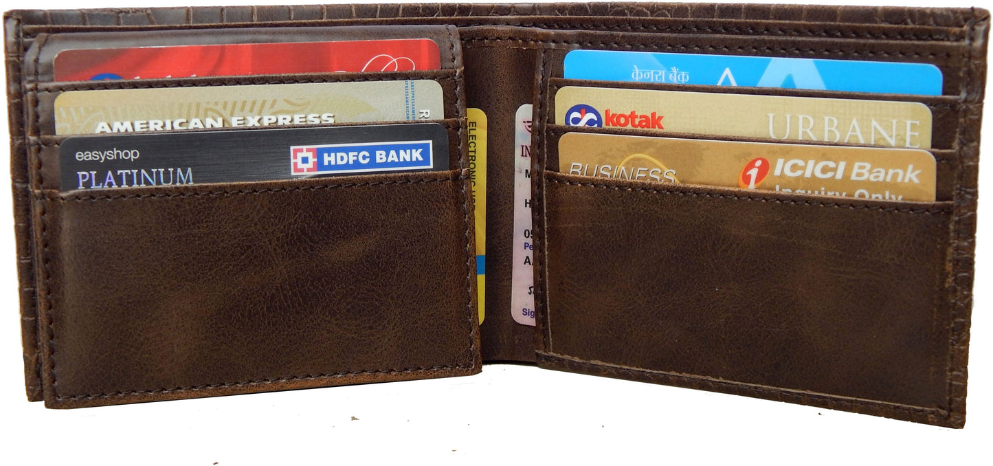 Fashius Men Brown Artificial Leather Wallet (12 Card Slots)