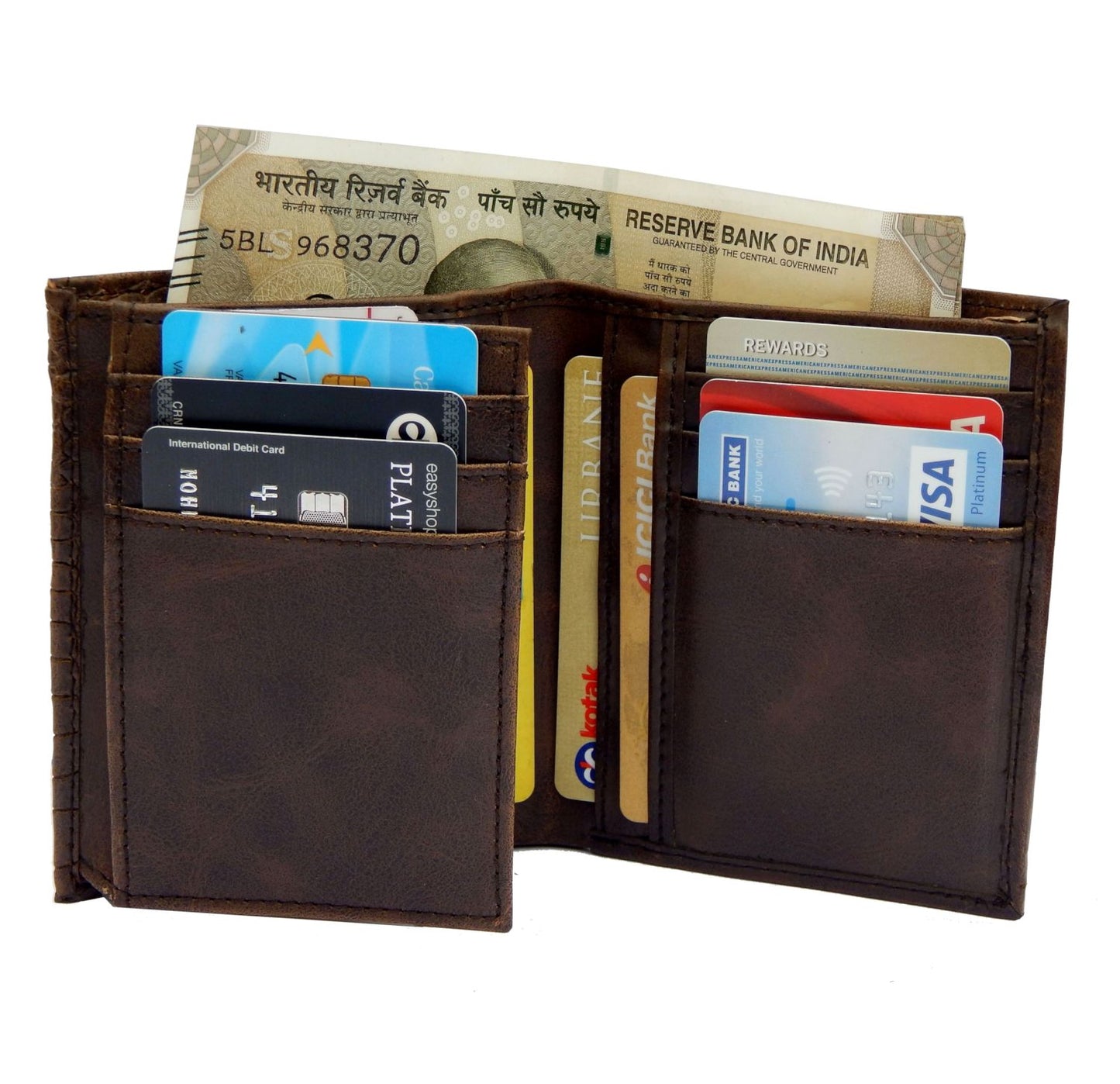 Fashius Men Brown Artificial Leather Wallet (12 Card Slots)