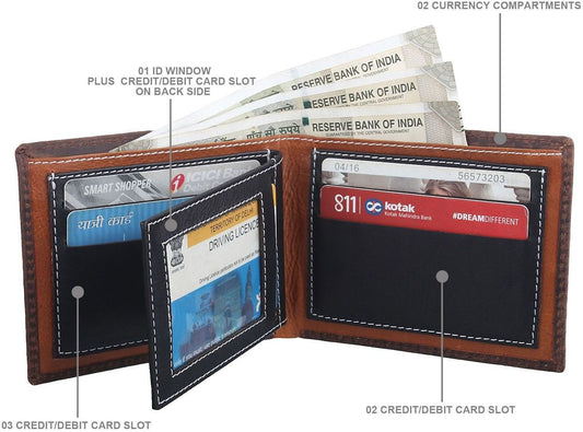 Fashius Men Black Genuine Leather Wallet