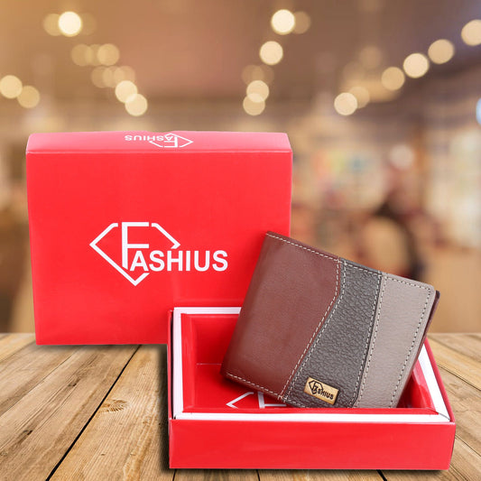 Fashius Men Brown Genuine Leather Wallet