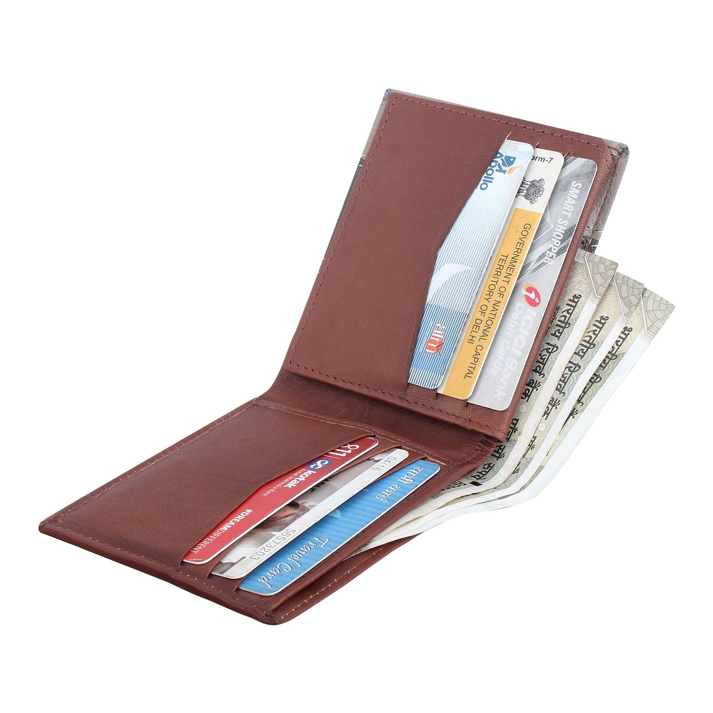 Fashius Men Brown Genuine Leather Wallet