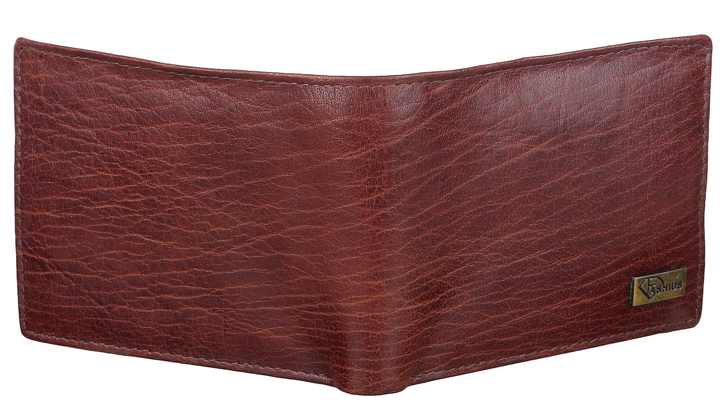 Fashius Men Brown Genuine Leather Wallet