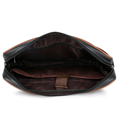 Fashius Black Artificial Leather Laptop Bag