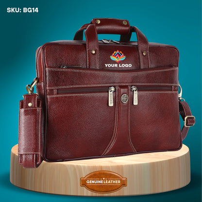 Fashius Corporate Genuine Leather Messenger Laptop Bag Wholesale  BG14