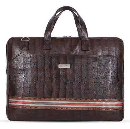 Fashius Brown Artificial Leather Laptop Bag
