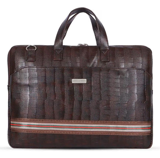 Fashius Brown Artificial Leather Laptop Bag