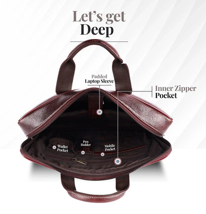 Fashius Genuine Leather Laptop Bag
