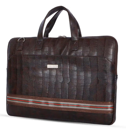 Fashius Brown Artificial Leather Laptop Bag