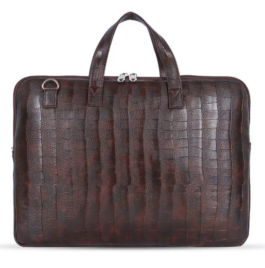 Fashius Brown Artificial Leather Laptop Bag