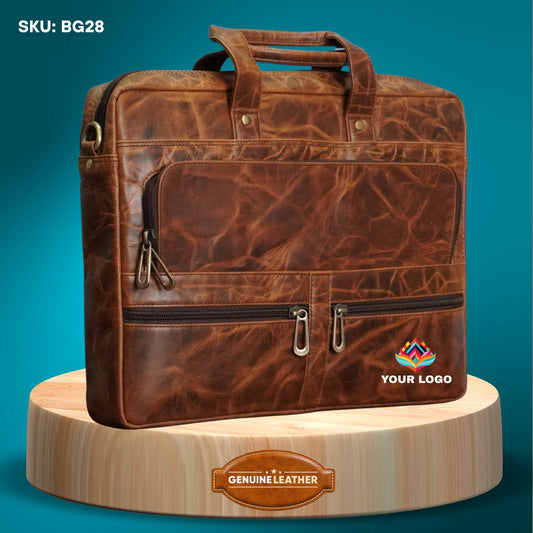 Fashius Crunch Genuine Leather Laptop Bag Wholesale  BG28