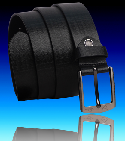 Fashius Men Casual Black Genuine Leather Belt