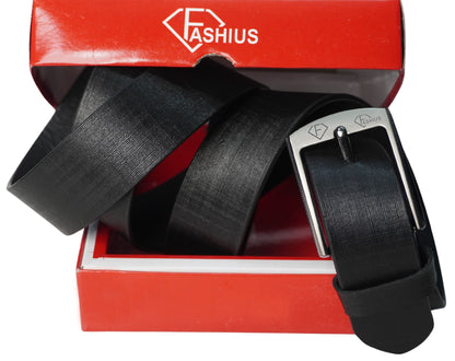 Fashius Men Casual Black Genuine Leather Belt