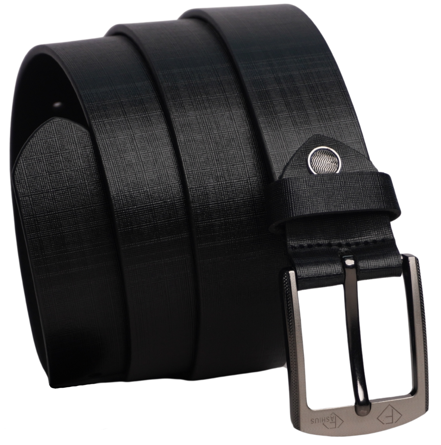 Fashius Men Casual Black Genuine Leather Belt