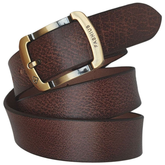 Fashius Men Casual Brown Genuine Leather Belt