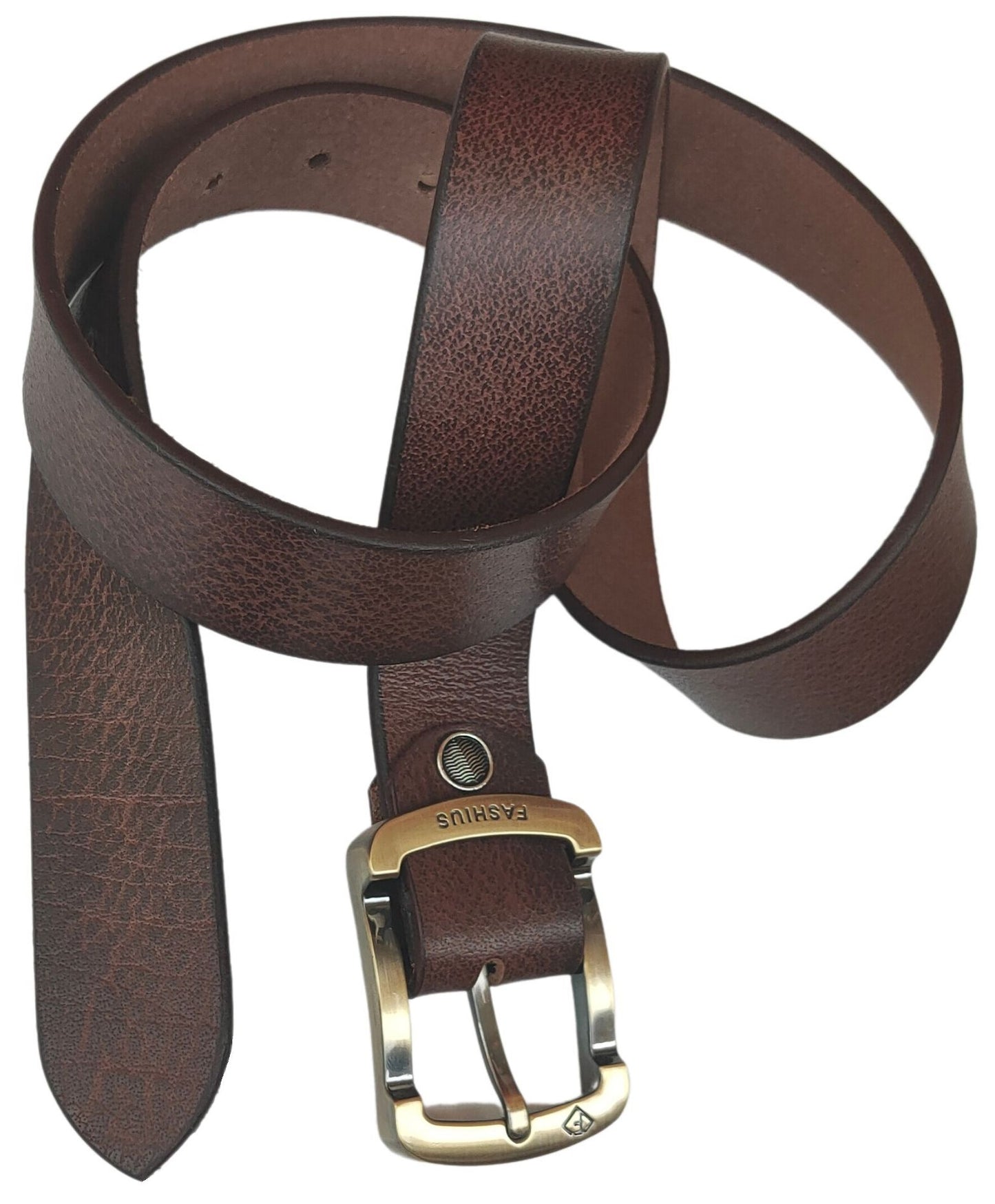 Fashius Men Casual Brown Genuine Leather Belt