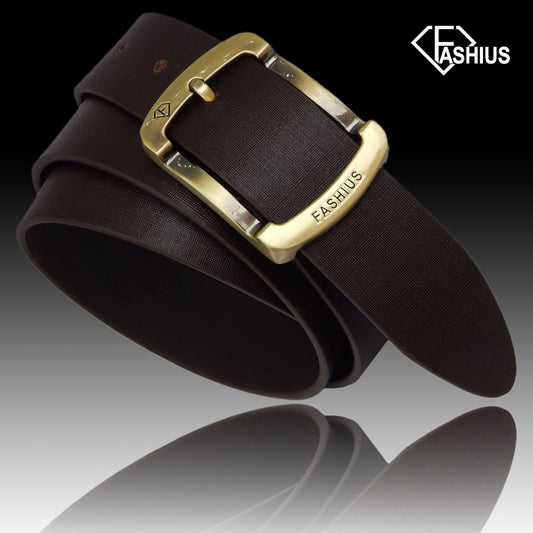 Fashius Men Casual Brown Genuine Leather Belt