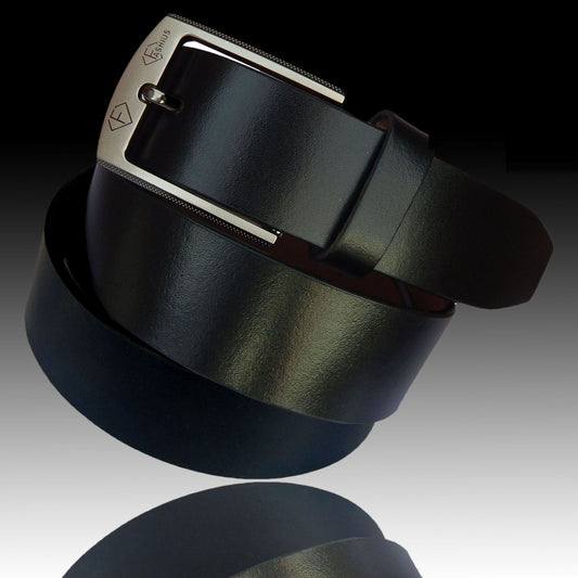 Fashius Men Formal Black Genuine Leather Belt