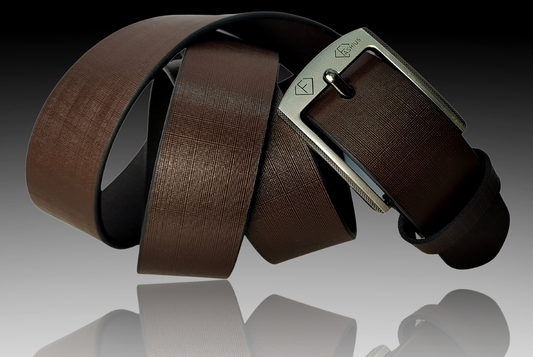 Fashius Men Casual Brown Genuine Leather Belt