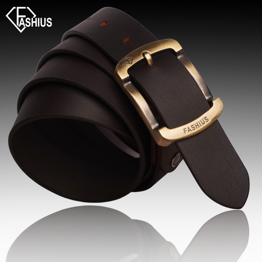 Fashius Men Casual Brown Genuine Leather Belt