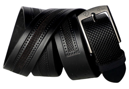 Fashius Men Formal Black Genuine Leather Belt