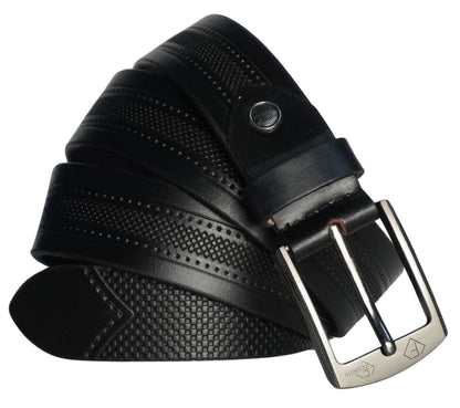 Fashius Men Formal Black Genuine Leather Belt
